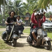 Fans of the legendary Vespa mopeds in Indonesia Fans of the legendary Vespa mopeds in Indonesia