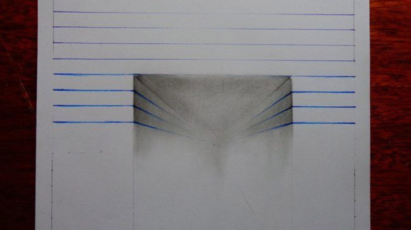 Fantásticas ilusiones 3D en hojas ordinarias en una línea Fantásticas ilusiones 3D en hojas ordinarias en una línea