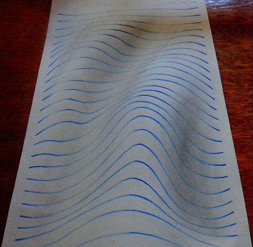 Fantásticas ilusiones 3D en hojas ordinarias en una línea Fantásticas ilusiones 3D en hojas ordinarias en una línea