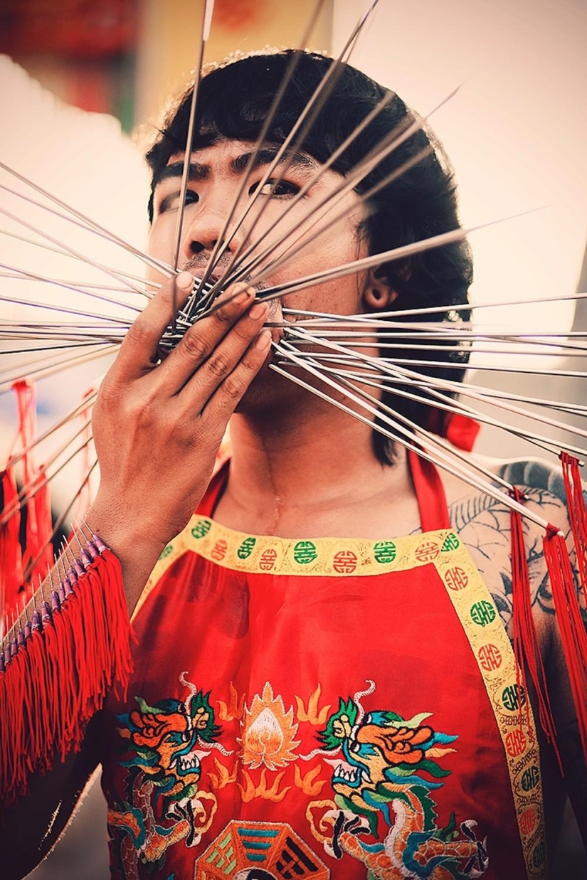 Festival Vegetariano Sangriento en Tailandia