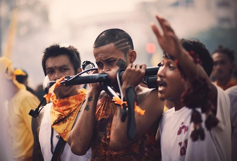 Festival Vegetariano Sangriento en Tailandia