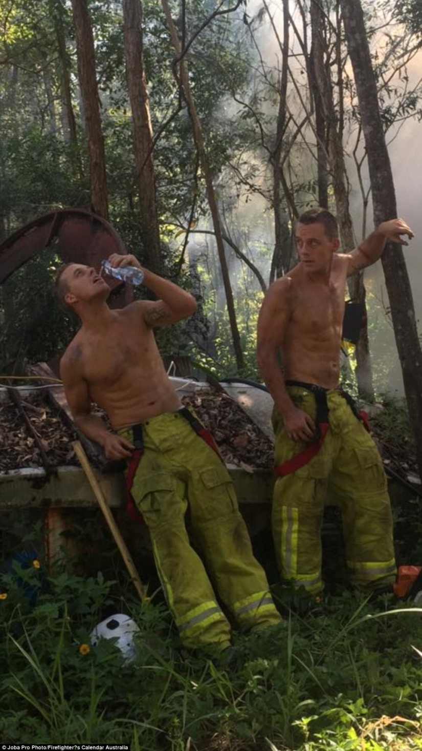 Fiery backstage: photos from the shooting of the charity calendar with naked firefighters