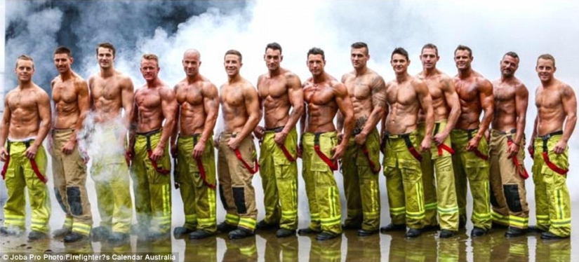 Fiery backstage: photos from the shooting of the charity calendar with naked firefighters