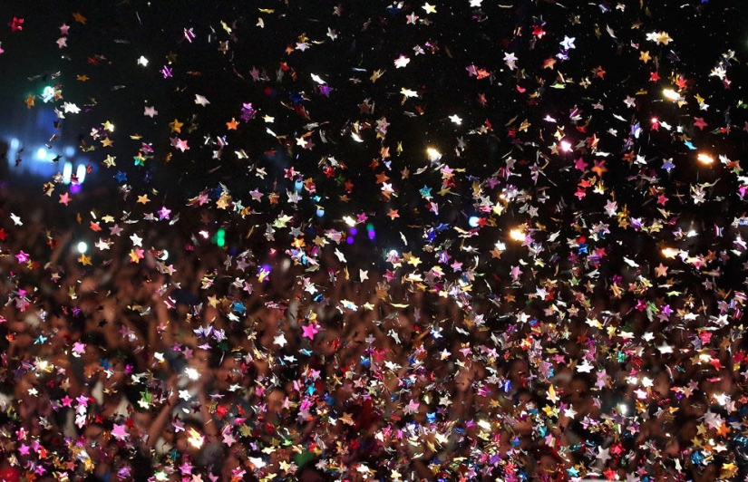 Fireworks, beaches and champagne - how the world met the new year 2014