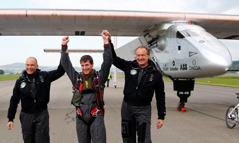 First flight of solar-powered aircraft Solar Impulse 2
