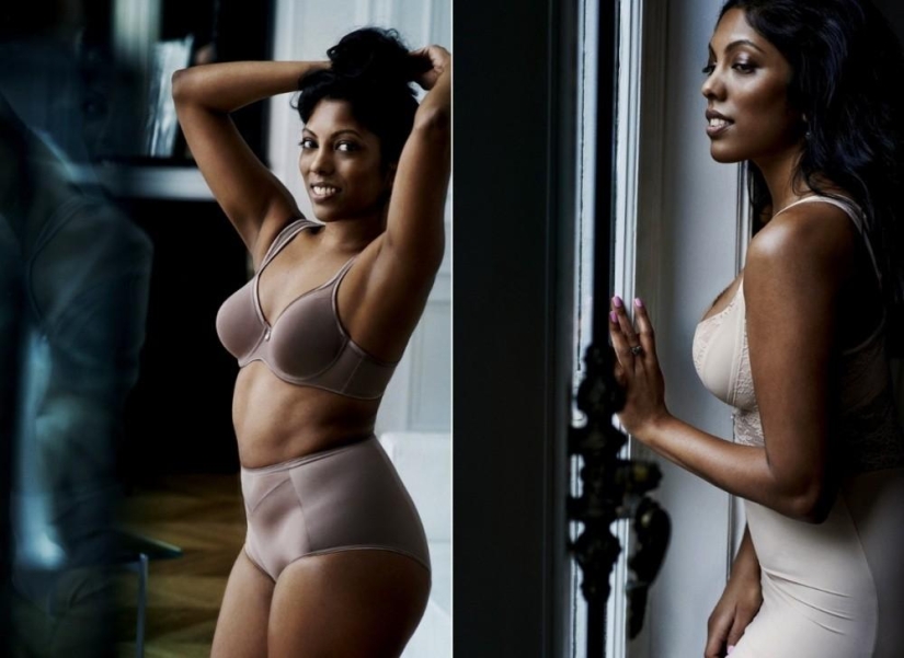 For advertising underwear, the photographer used ordinary women instead of models