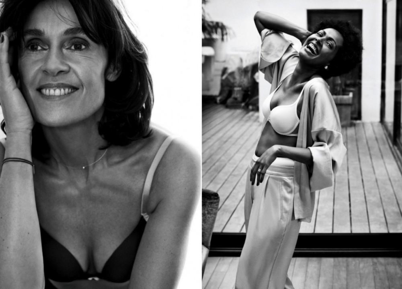 For advertising underwear, the photographer used ordinary women instead of models
