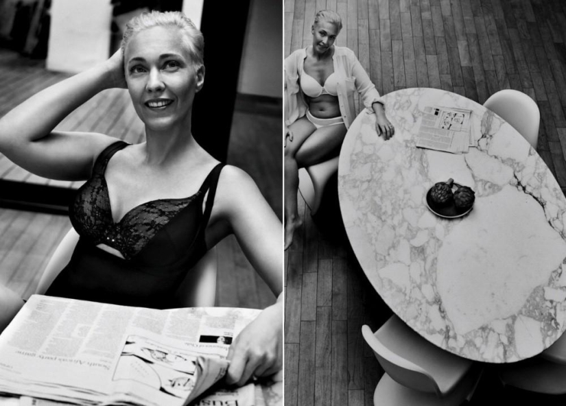 For advertising underwear, the photographer used ordinary women instead of models