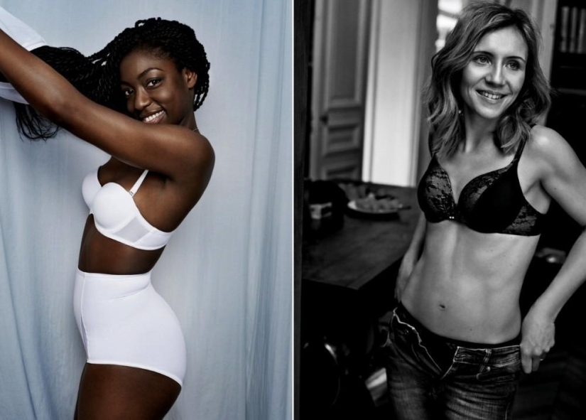For advertising underwear, the photographer used ordinary women instead of models