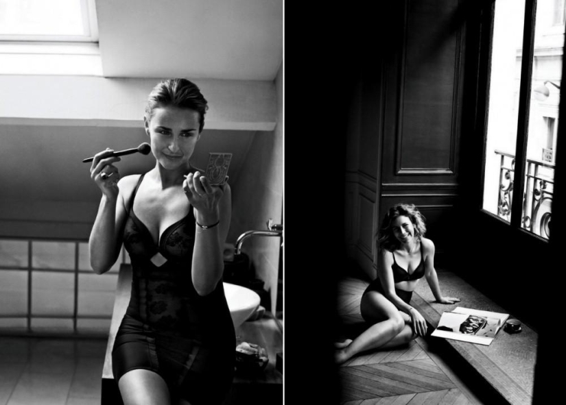 For advertising underwear, the photographer used ordinary women instead of models