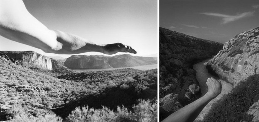 Fotógrafo usa su cuerpo desnudo para crear mundos de fantasía