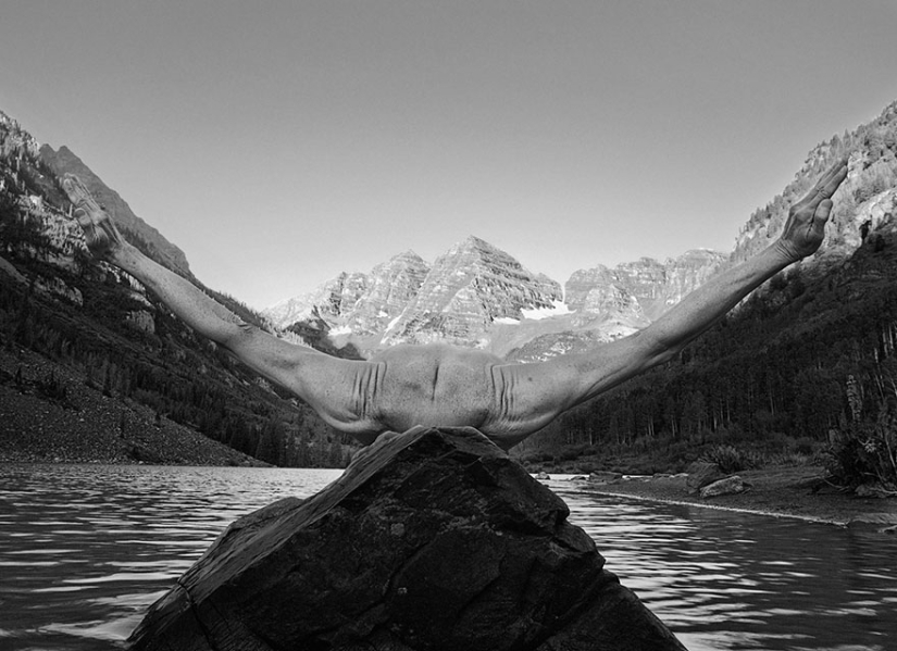 Fotógrafo usa su cuerpo desnudo para crear mundos de fantasía
