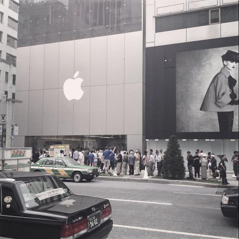 Fotos de colas para iPhone 6 en todo el mundo