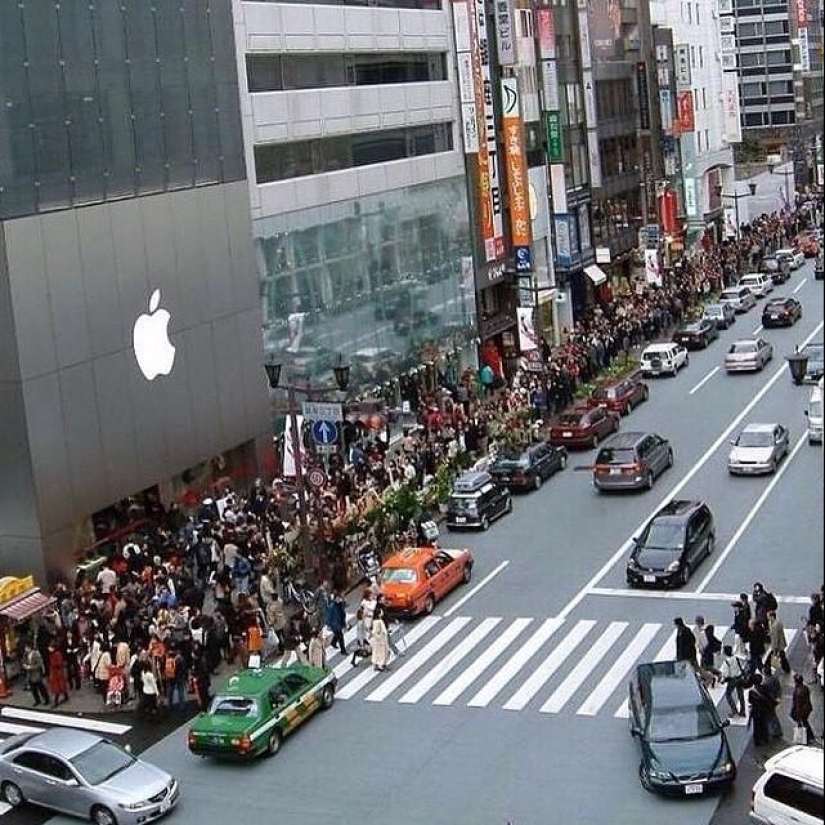 Fotos de colas para iPhone 6 en todo el mundo