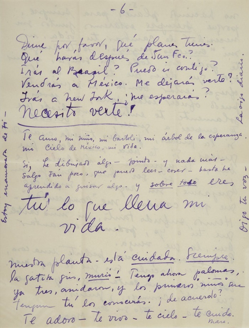 Fotos y cartas de amor secretas de Frida Kahlo