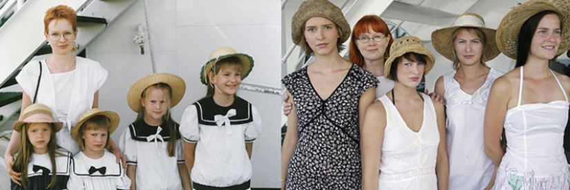 Four sisters - then and now Four sisters - then and now