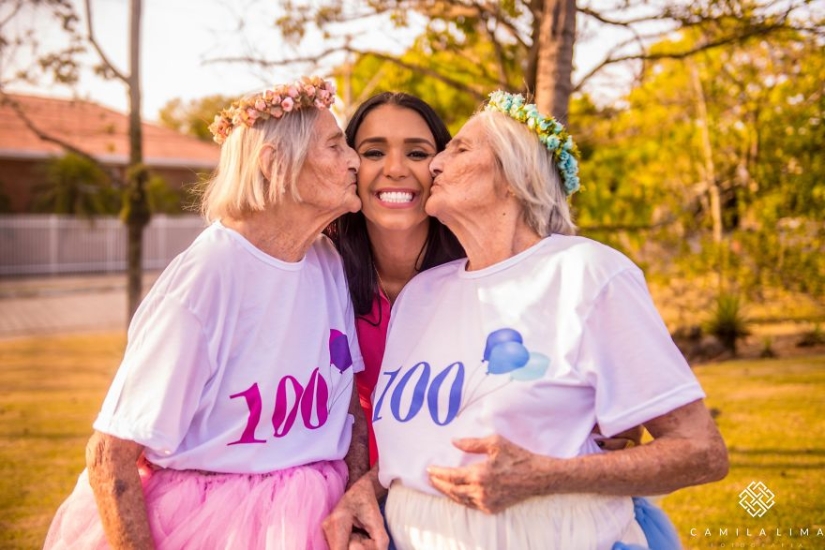 Gemelos de Brasil celebran su 100 aniversario con una alegre sesión de fotos