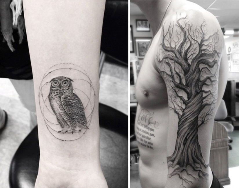 Geometric tattoos by Dr. Wu