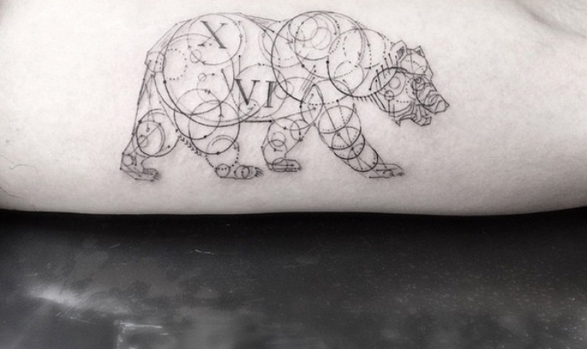 Geometric tattoos by Dr. Wu