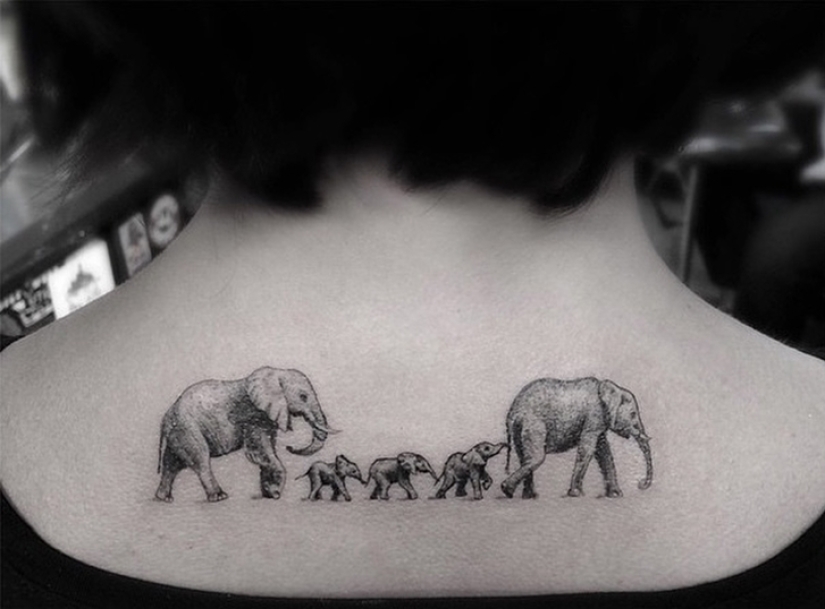Geometric tattoos by Dr. Wu