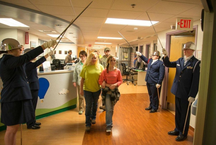 graduación en el hospital