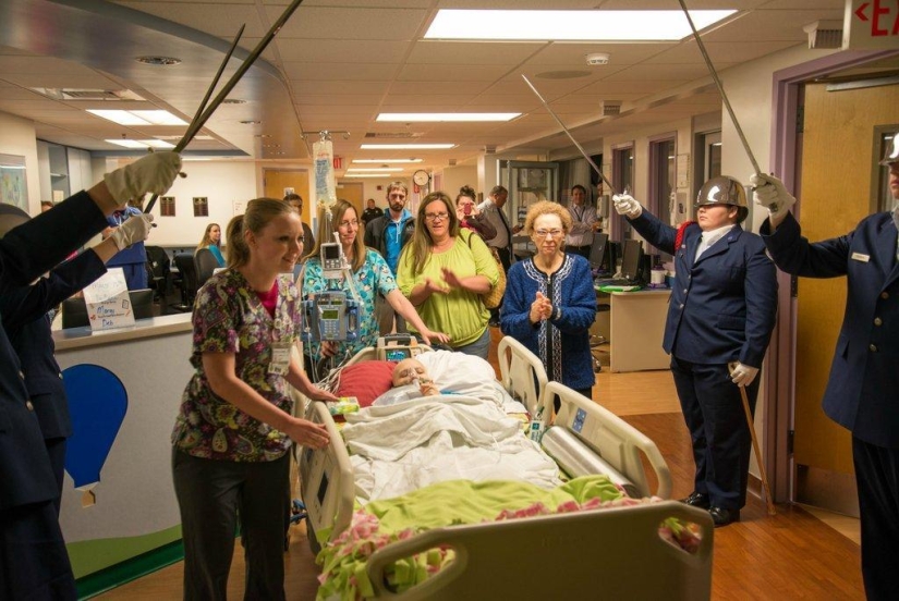 graduación en el hospital