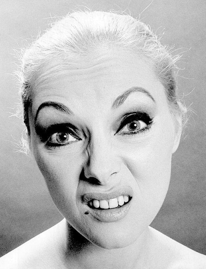 grimaces