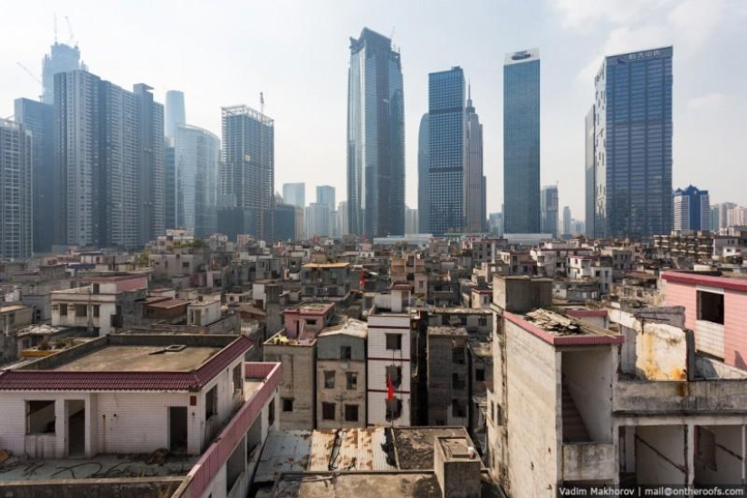 Guangzhou: Tejados y Barrios marginales