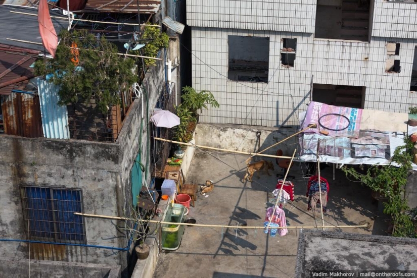 Guangzhou: Tejados y Barrios marginales