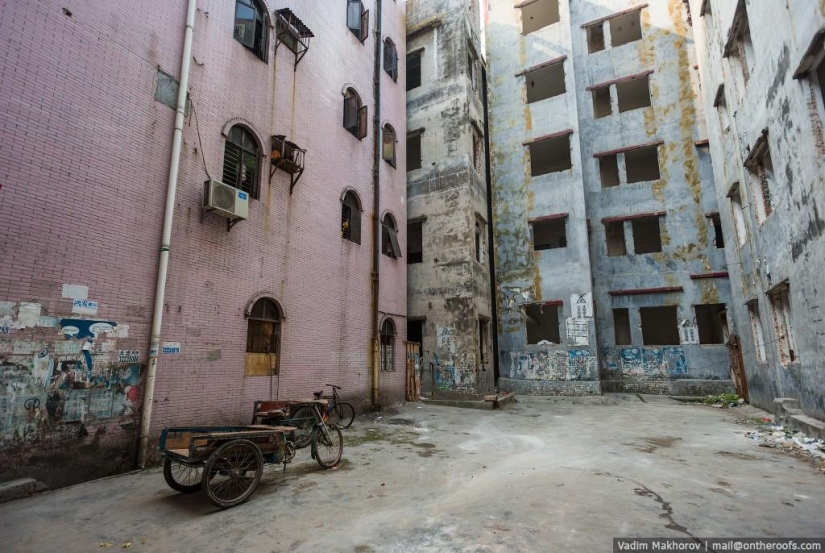 Guangzhou: Tejados y Barrios marginales