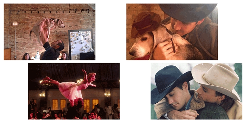 Guy recrea escenas de películas famosas con su perro Guy recrea escenas de películas famosas con su perro