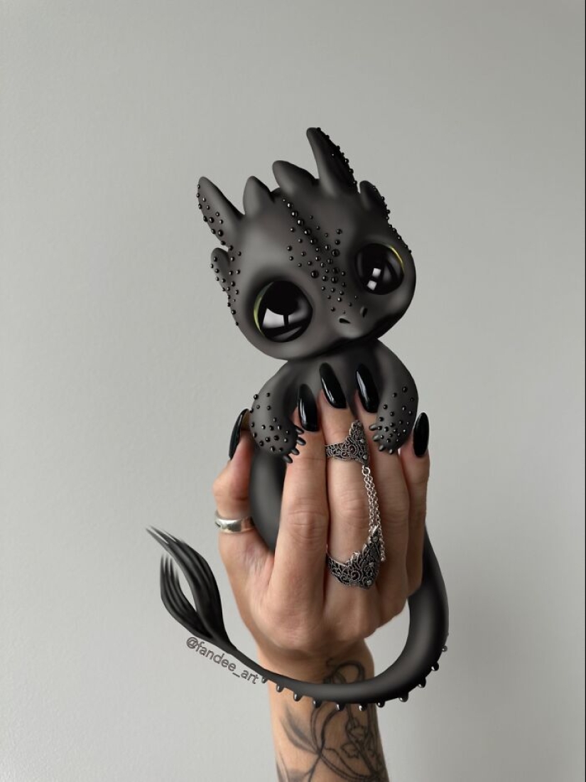 Hago mi propia manicura e ilustro criaturas imaginarias que combinan con su estilo