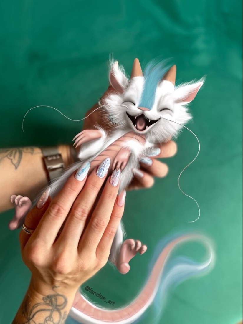 Hago mi propia manicura e ilustro criaturas imaginarias que combinan con su estilo