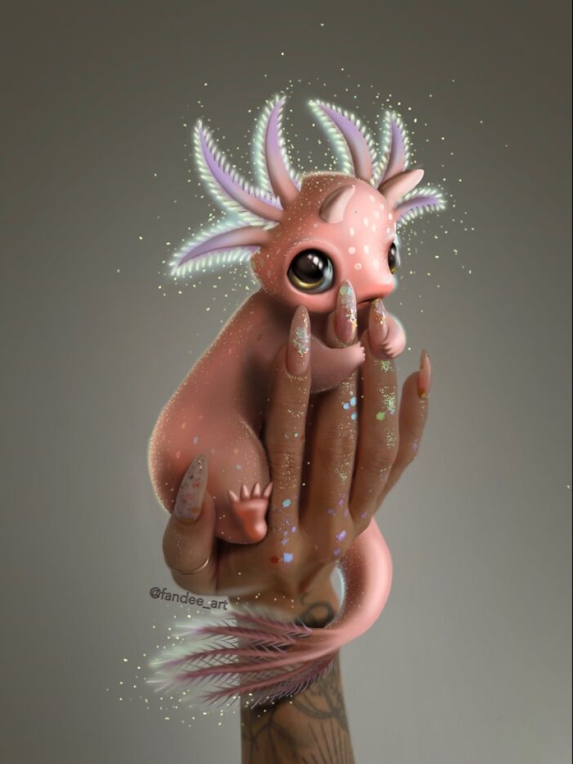 Hago mi propia manicura e ilustro criaturas imaginarias que combinan con su estilo