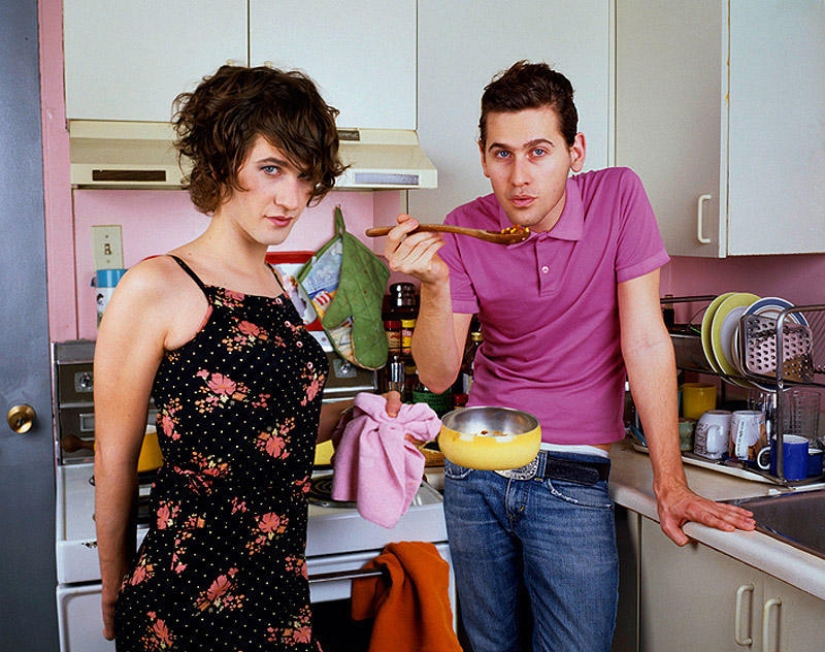 He and she are actually the same person. He and she are actually the same person.