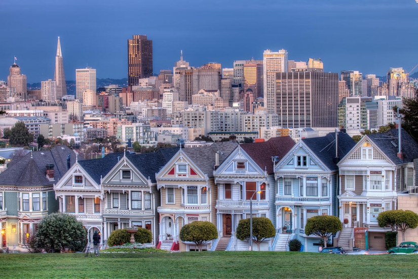 Hito extravagante de San Francisco: casas victorianas de Painted Ladies