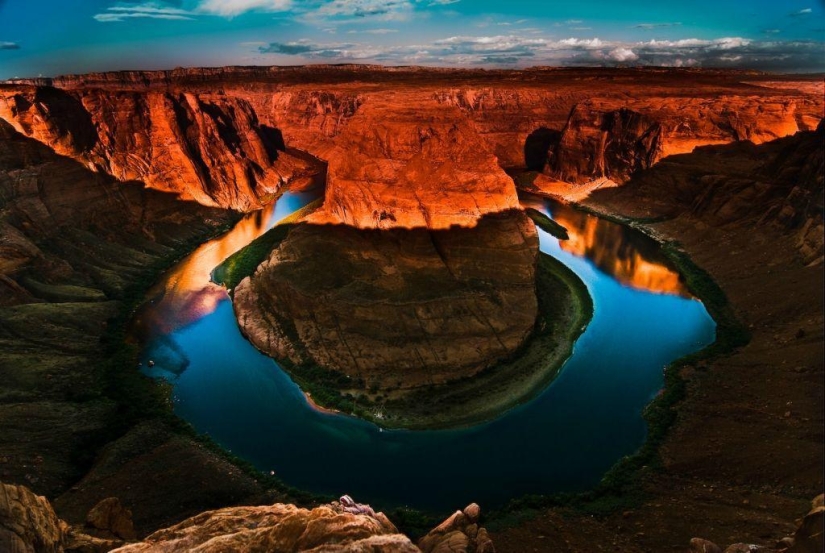 Horseshoe Bend - una curva en el río en Colorado
