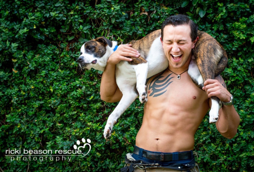 Hot Texas guys undressed for homeless dogs from a shelter