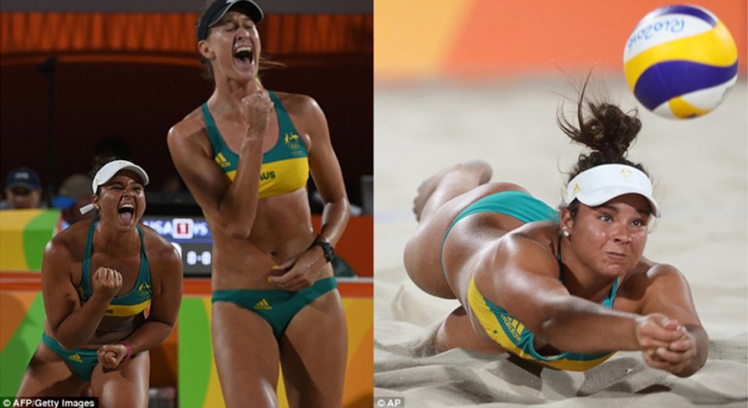 Hot women's beach volleyball at the Olympic Games in Rio de Janeiro Hot women's beach volleyball at the Olympic Games in Rio de Janeiro