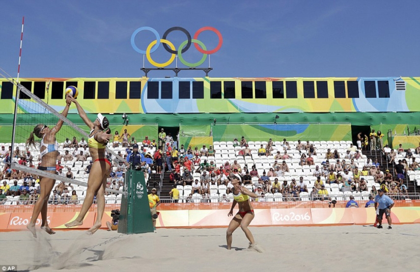 Hot women's beach volleyball at the Olympic Games in Rio de Janeiro Hot women's beach volleyball at the Olympic Games in Rio de Janeiro