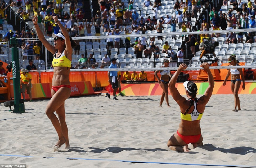 Hot women's beach volleyball at the Olympic Games in Rio de Janeiro Hot women's beach volleyball at the Olympic Games in Rio de Janeiro