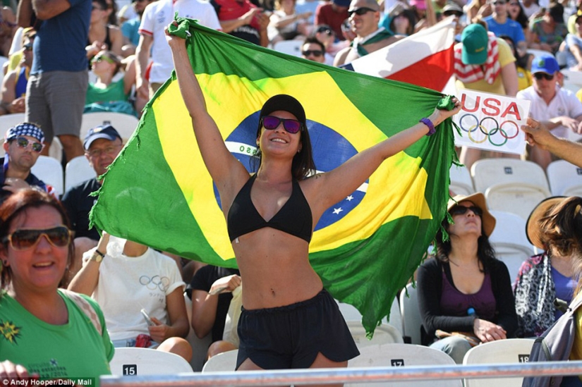 Hot women's beach volleyball at the Olympic Games in Rio de Janeiro Hot women's beach volleyball at the Olympic Games in Rio de Janeiro
