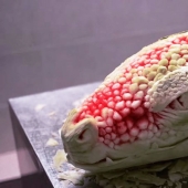 How a watermelon was turned into a creepy dragon How a watermelon was turned into a creepy dragon