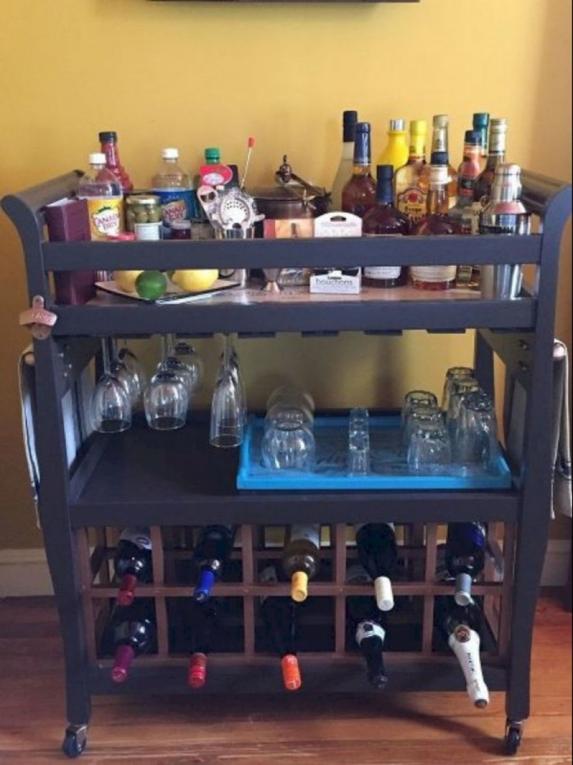 How to make a bar counter out of old things