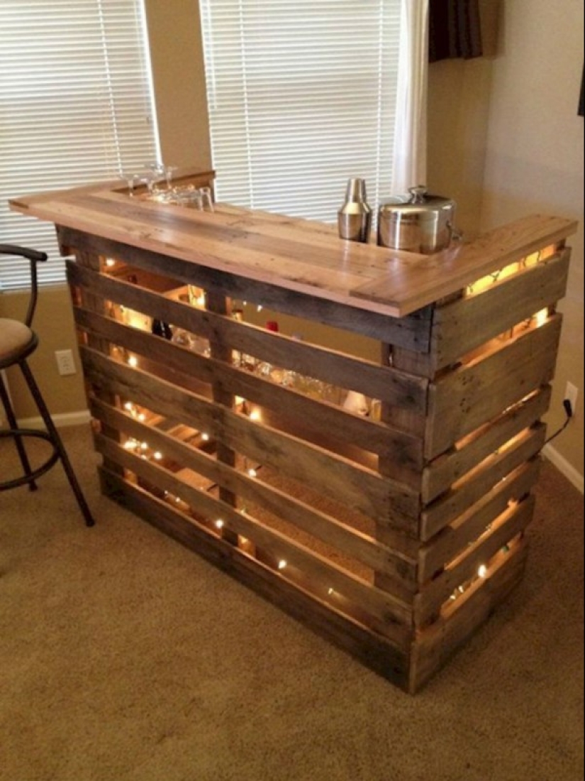 How to make a bar counter out of old things