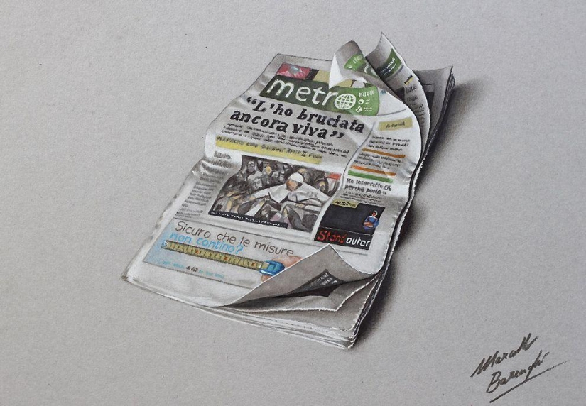 Hyper-realistic drawings of ordinary objects Hyper-realistic drawings of ordinary objects