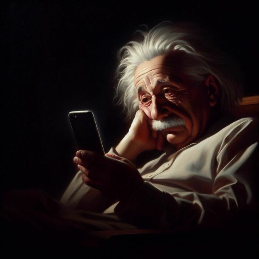 I Created Images Of The Most Influential People In History, Staring Blankly At Smartphones