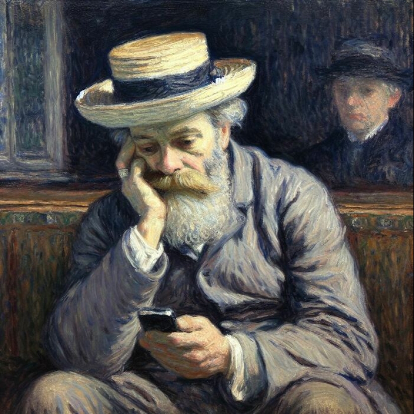 I Created Images Of The Most Influential People In History, Staring Blankly At Smartphones