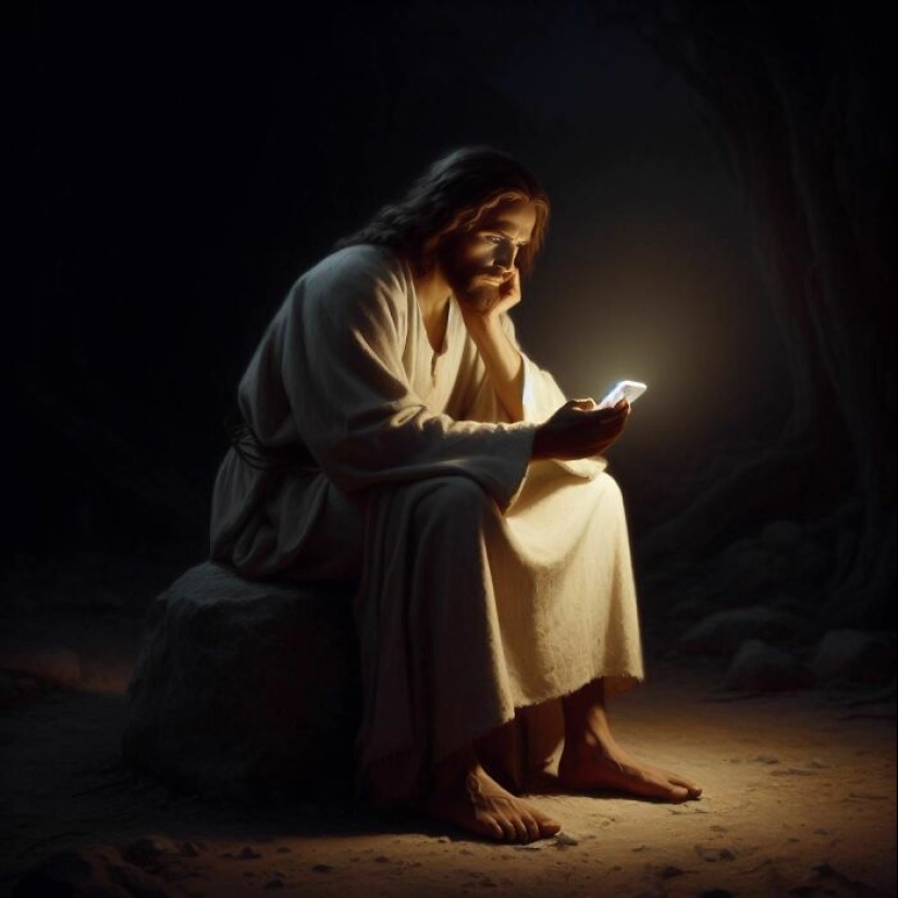 I Created Images Of The Most Influential People In History, Staring Blankly At Smartphones