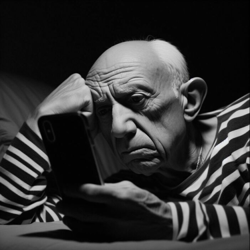 I Created Images Of The Most Influential People In History, Staring Blankly At Smartphones